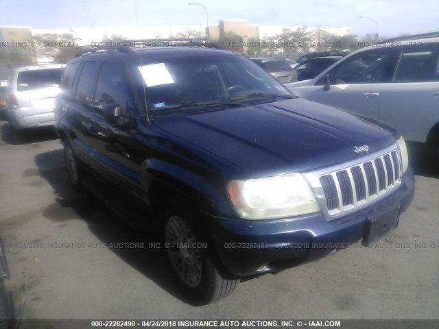 1J4GX58N94C166278 - 2004 JEEP GRAND CHEROKEE LIMITED BLUE photo 1