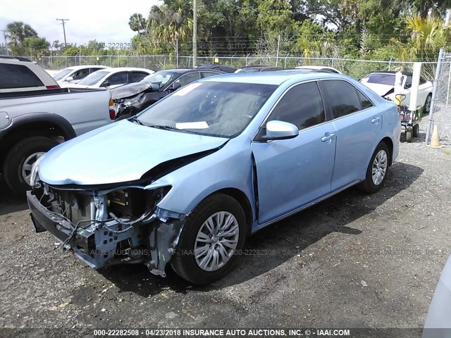 4T1BF1FKXCU529048 - 2012 TOYOTA CAMRY SE/LE/XLE BLUE photo 2