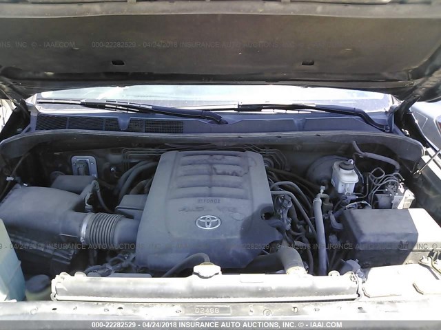 5TFRM5F12EX068307 - 2014 TOYOTA TUNDRA DOUBLE CAB SR/SR5 BLACK photo 10