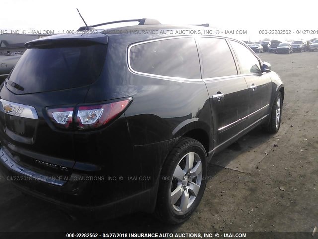 1GNKRJKD0EJ218906 - 2014 CHEVROLET TRAVERSE LTZ BLACK photo 4