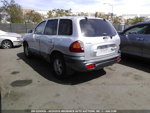 KM8SC13D02U206737 - 2002 HYUNDAI SANTA FE GLS/LX SILVER photo 3