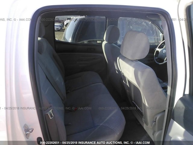 5TELU42NX5Z055192 - 2005 TOYOTA TACOMA DOUBLE CAB 白色 照片 8