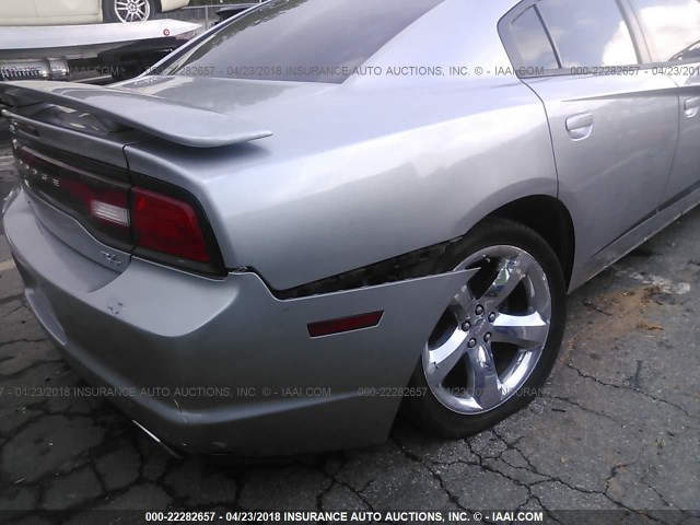2B3CL5CT7BH524365 - 2011 DODGE CHARGER R/T SILVER photo 6