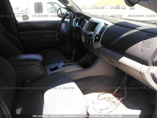 5TEJU62N58Z546261 - 2008 TOYOTA TACOMA DOUBLE CAB PRERUNNER BURGUNDY photo 5