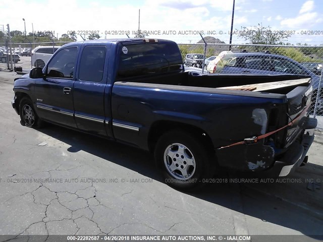 2GCEC19T411207237 - 2001 CHEVROLET SILVERADO C1500 BLUE photo 3