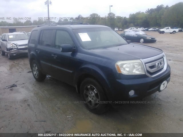 5FNYF38939B004922 - 2009 HONDA PILOT TOURING BLUE photo 1