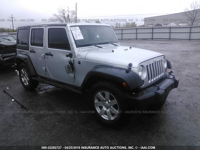 1J4BA3H13BL590131 - 2011 JEEP WRANGLER UNLIMITE SPORT SILVER photo 1