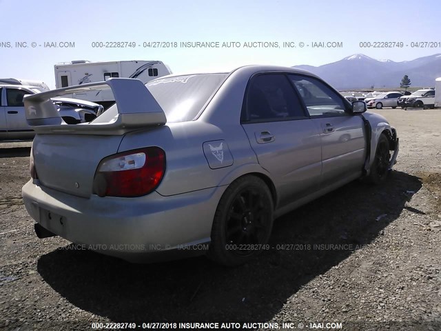 JF1GD70625L525606 - 2005 SUBARU IMPREZA WRX STI SILVER photo 4