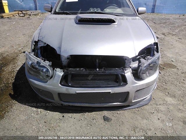 JF1GD70625L525606 - 2005 SUBARU IMPREZA WRX STI SILVER photo 6