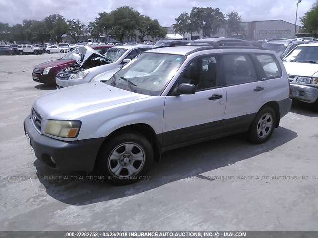 JF1SG63693H732095 - 2003 SUBARU FORESTER 2.5X SILVER photo 2