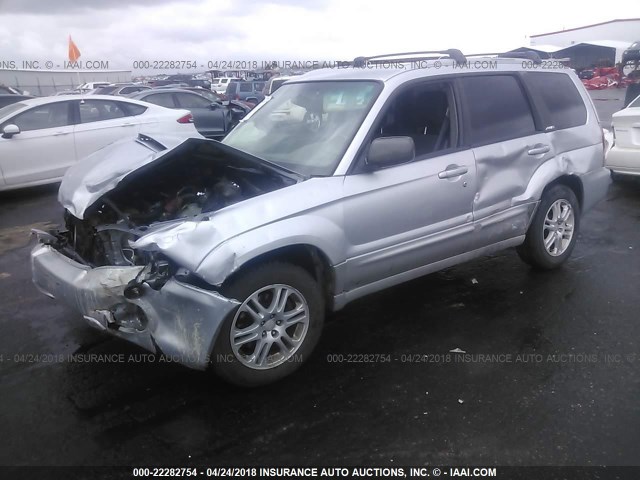 JF1SG69624G727934 - 2004 SUBARU FORESTER 2.5XT SILVER photo 2