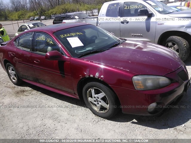 2G2WS522341115285 - 2004 PONTIAC GRAND PRIX GT2 MAROON photo 1