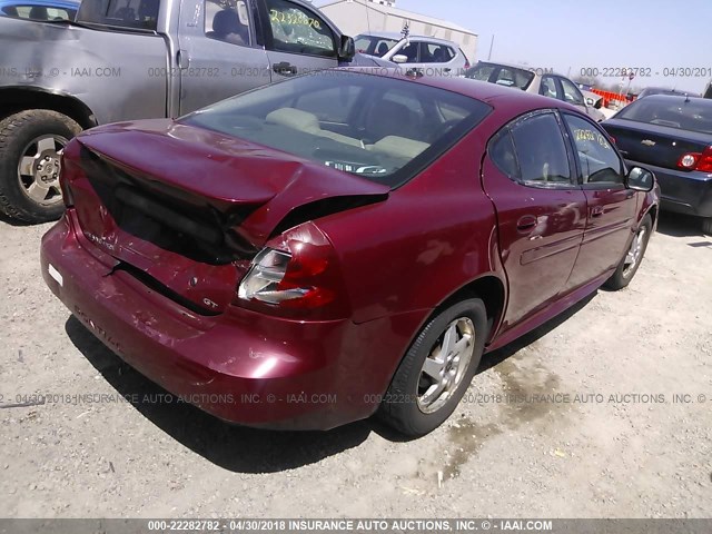 2G2WS522341115285 - 2004 PONTIAC GRAND PRIX GT2 MAROON photo 4