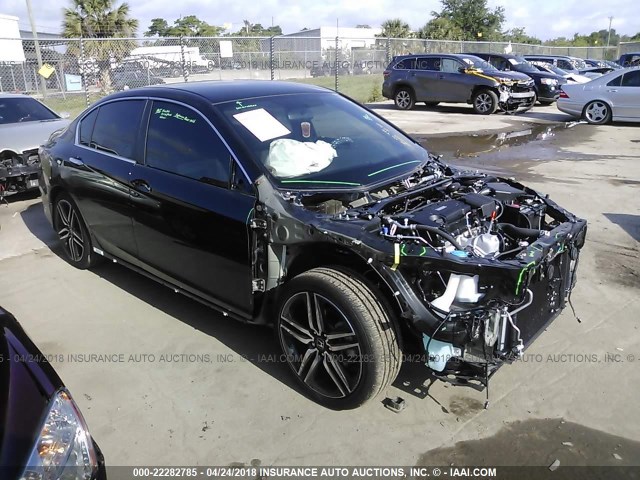 1HGCR2F55HA259480 - 2017 HONDA ACCORD SPORT BLACK photo 1