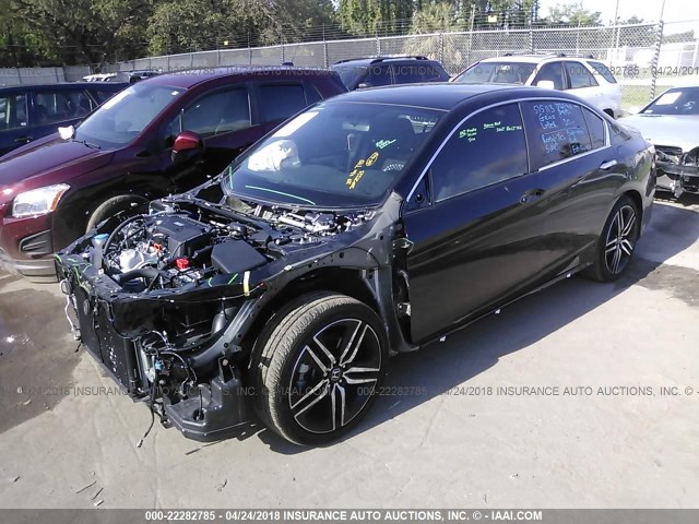 1HGCR2F55HA259480 - 2017 HONDA ACCORD SPORT 黑色 照片 2
