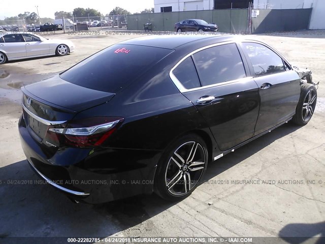 1HGCR2F55HA259480 - 2017 HONDA ACCORD SPORT 黑色 照片 4