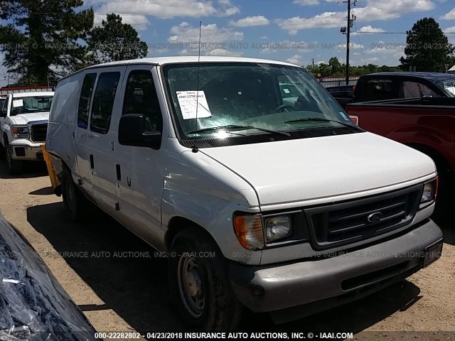 1FTRE14W56DB34176 - 2006 FORD ECONOLINE E150 VAN WHITE photo 1