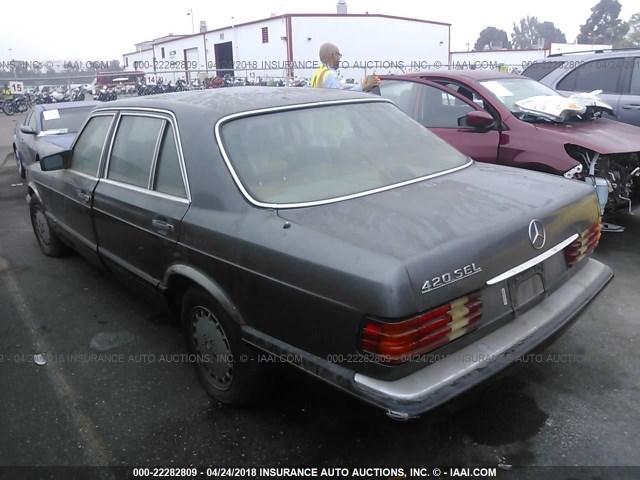 WDBCA35D3GA257244 - 1986 MERCEDES-BENZ 420 SEL BLACK photo 3