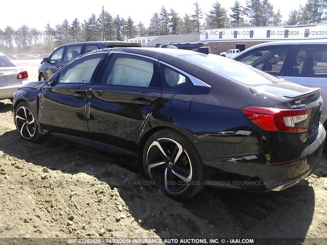 1HGCV1F33JA034856 - 2018 HONDA ACCORD SPORT BLACK photo 3