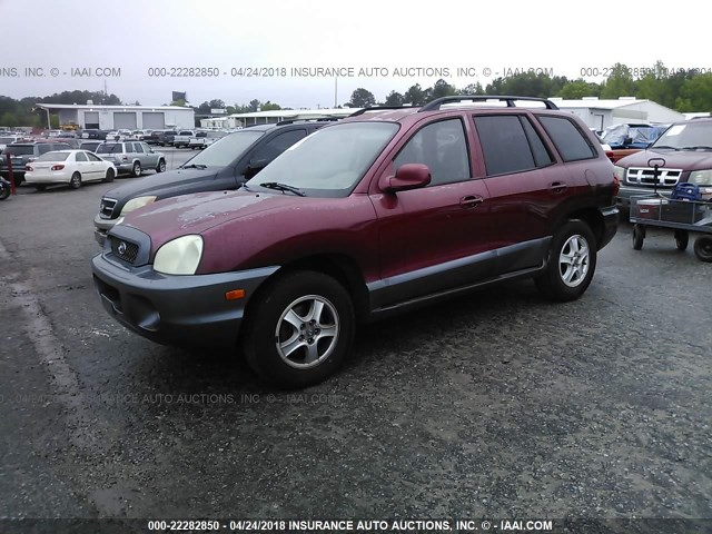 KM8SC13DX3U486250 - 2003 HYUNDAI SANTA FE GLS/LX MAROON photo 2