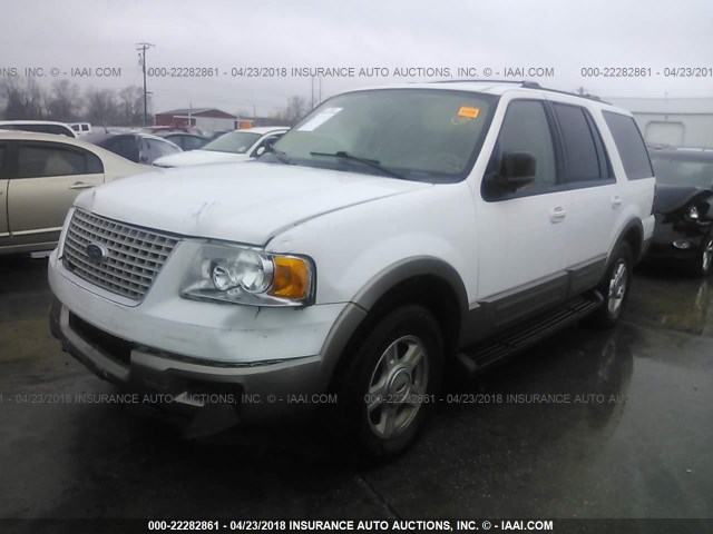 1FMFU18L73LB44842 - 2003 FORD EXPEDITION EDDIE BAUER WHITE photo 2