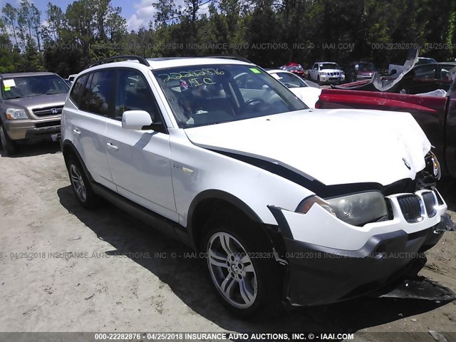 WBXPA93475WD21641 - 2005 BMW X3 3.0I WHITE photo 1