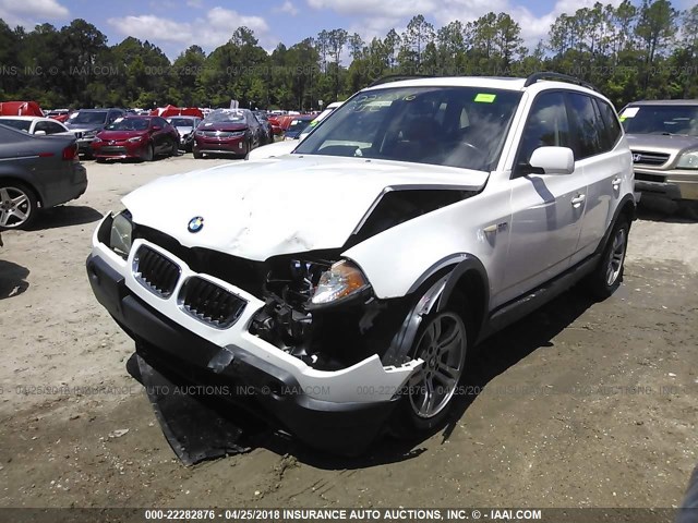 WBXPA93475WD21641 - 2005 BMW X3 3.0I WHITE photo 2