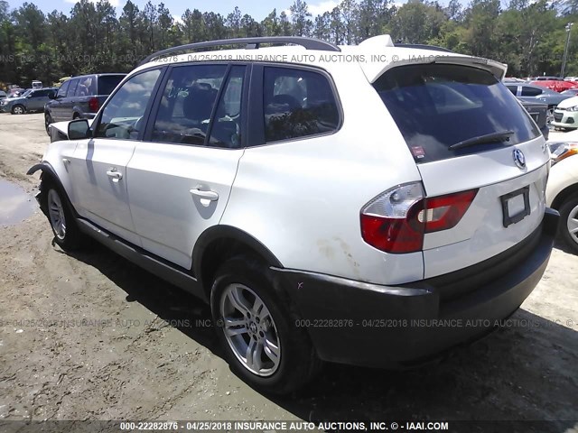 WBXPA93475WD21641 - 2005 BMW X3 3.0I WHITE photo 3