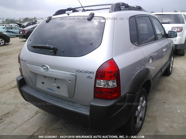 KM8JN12D05U144588 - 2005 HYUNDAI TUCSON GLS/LX SILVER photo 4