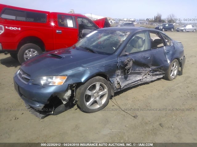 4S3BL676854226106 - 2005 SUBARU LEGACY GT LIMITED BLUE photo 2