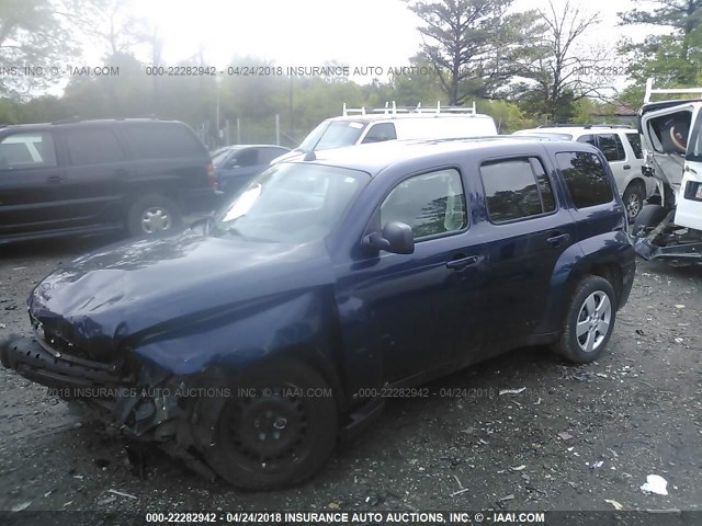 3GNBAADB9AS510081 - 2010 CHEVROLET HHR LS BLUE photo 2
