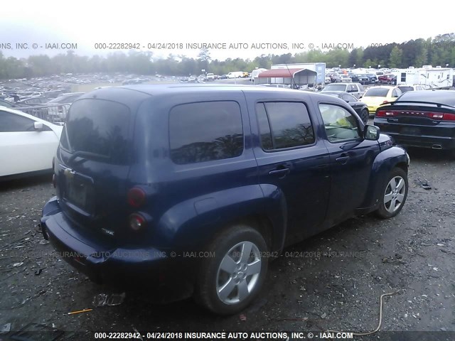 3GNBAADB9AS510081 - 2010 CHEVROLET HHR LS BLUE photo 4
