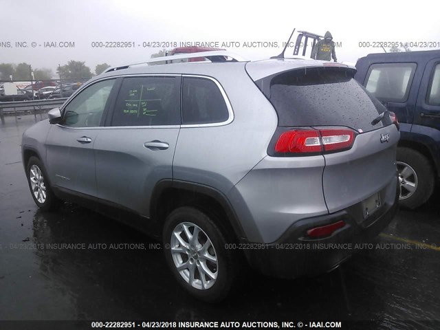 1C4PJLCB8EW293189 - 2014 JEEP CHEROKEE LATITUDE GRAY photo 3