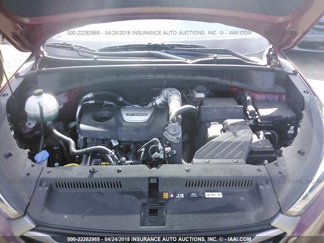 KM8J3CA22HU387308 - 2017 HYUNDAI TUCSON LIMITED/SPORT AND ECO/SE RED photo 10