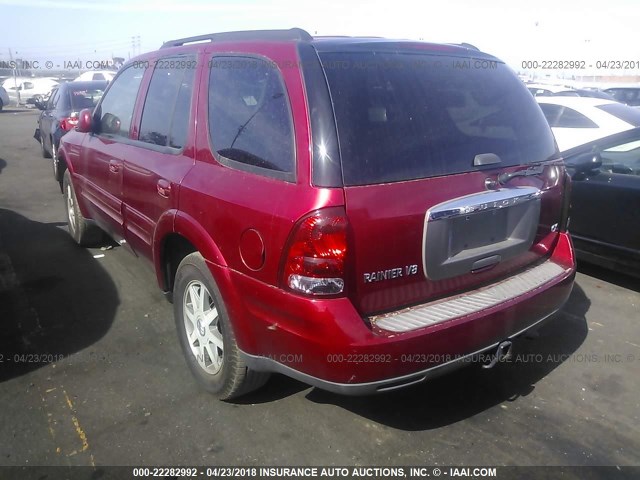 5GAES13M152226100 - 2005 BUICK RAINIER CXL RED photo 3