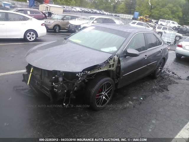 4T1BF1FK2FU490301 - 2015 TOYOTA CAMRY LE/XLE/SE/XSE GRAY photo 2