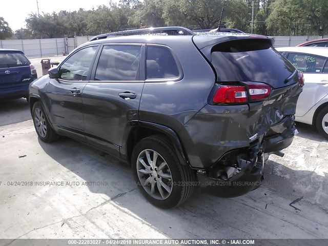 1C4PJLCX1JD612515 - 2018 JEEP CHEROKEE LATITUDE GRAY photo 3