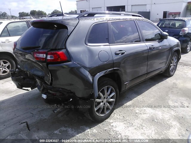 1C4PJLCX1JD612515 - 2018 JEEP CHEROKEE LATITUDE GRAY photo 4