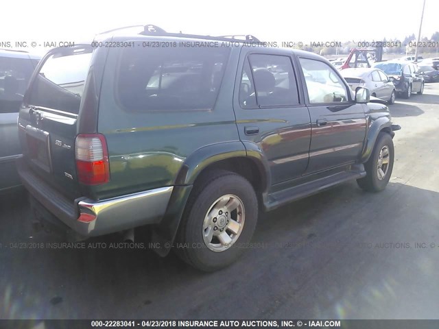 JT3HN86R4Y0321032 - 2000 TOYOTA 4RUNNER SR5 GREEN photo 4