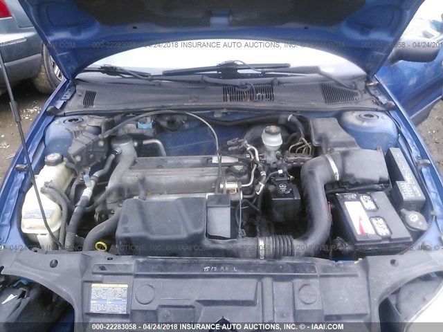 1G1JC52F557100189 - 2005 CHEVROLET CAVALIER Dark Blue photo 10