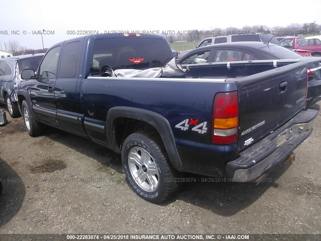 1GCEK19V61E130941 - 2001 CHEVROLET SILVERADO K1500 BLUE photo 3