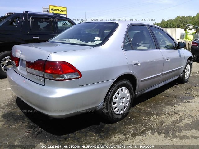 1HGCF86652A136967 - 2002 HONDA ACCORD VALUE SILVER photo 4