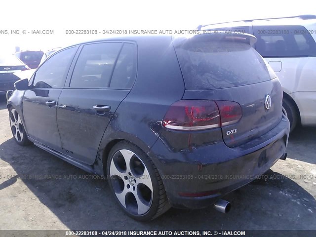 WVWHV7AJ3BW149958 - 2011 VOLKSWAGEN GTI BLACK photo 3