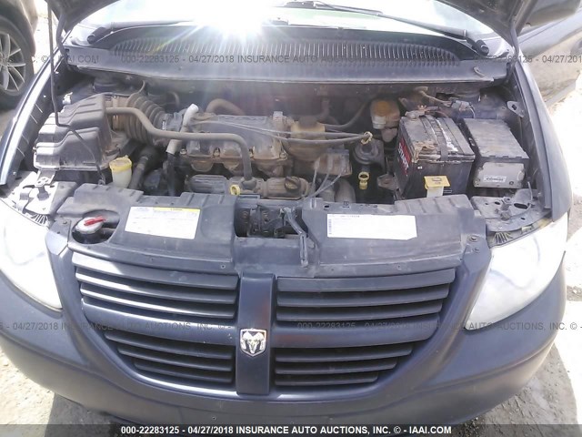 1D4GP24R67B243005 - 2007 DODGE GRAND CARAVAN SE Dark Blue photo 10