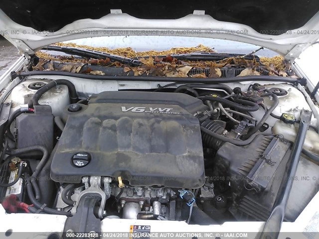 2G1WC5E3XC1273904 - 2012 CHEVROLET IMPALA LTZ WHITE photo 10