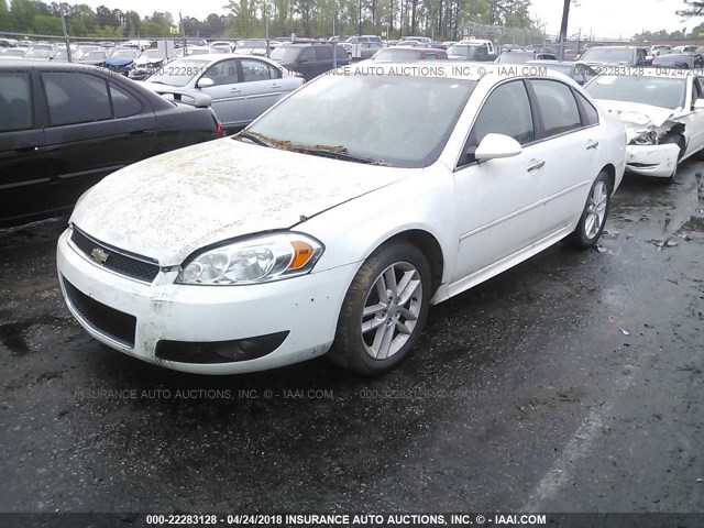 2G1WC5E3XC1273904 - 2012 CHEVROLET IMPALA LTZ WHITE photo 2