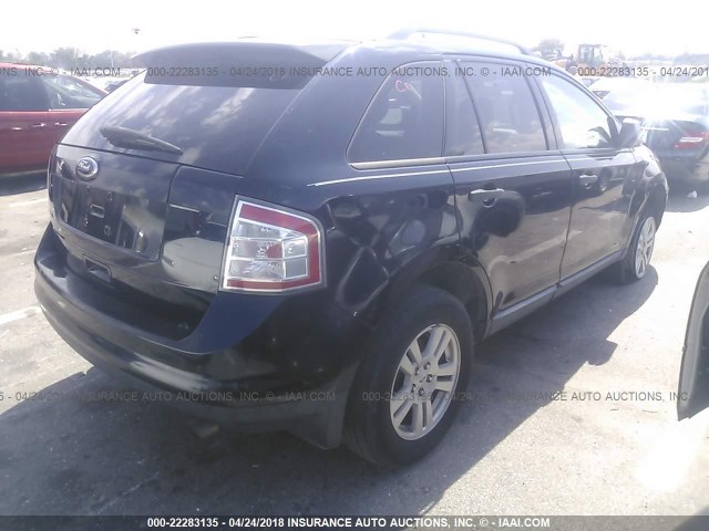 2FMDK36C98BA67152 - 2008 FORD EDGE SE BLUE photo 4