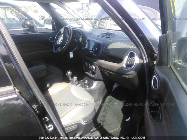 ZFBCFADH9EZ017905 - 2014 FIAT 500L TREKKING BLACK photo 5