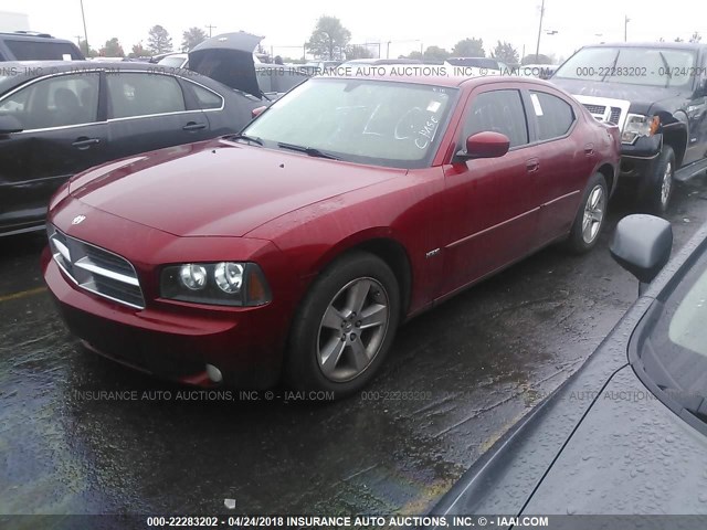 2B3CA5CT7AH150697 - 2010 DODGE CHARGER R/T RED photo 2