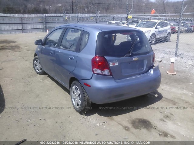 KL1TD66688B090425 - 2008 CHEVROLET AVEO LS Light Blue photo 3